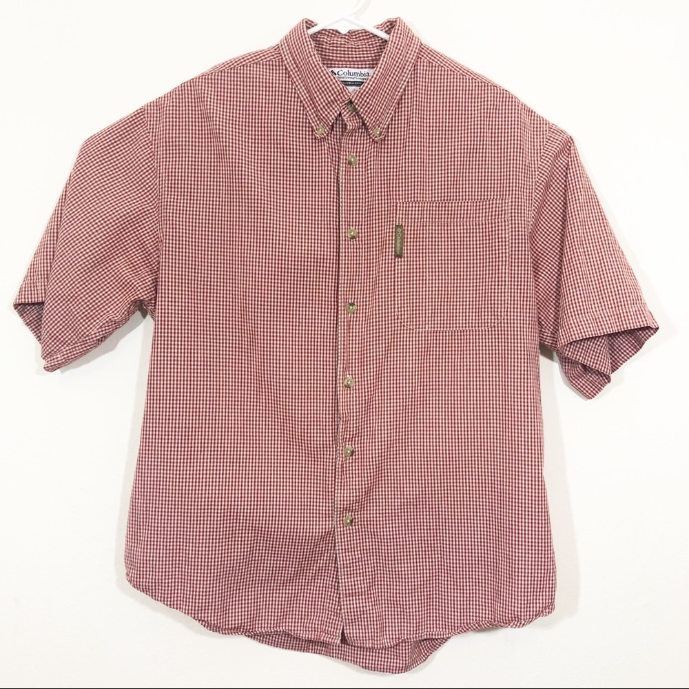 Columbia Checked Button Front Shirt Size Large - Picture 1 of 4